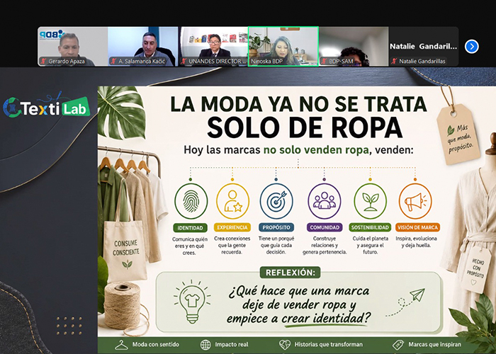 Estudiantes de UNANDES fortalecen sus competencias en el Laboratorio Temático Textil del BDP