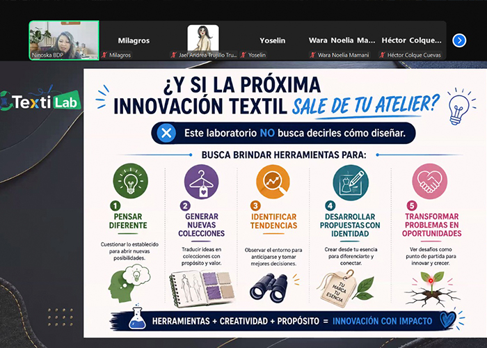 Estudiantes de UNANDES fortalecen sus competencias en el Laboratorio Temático Textil del BDP