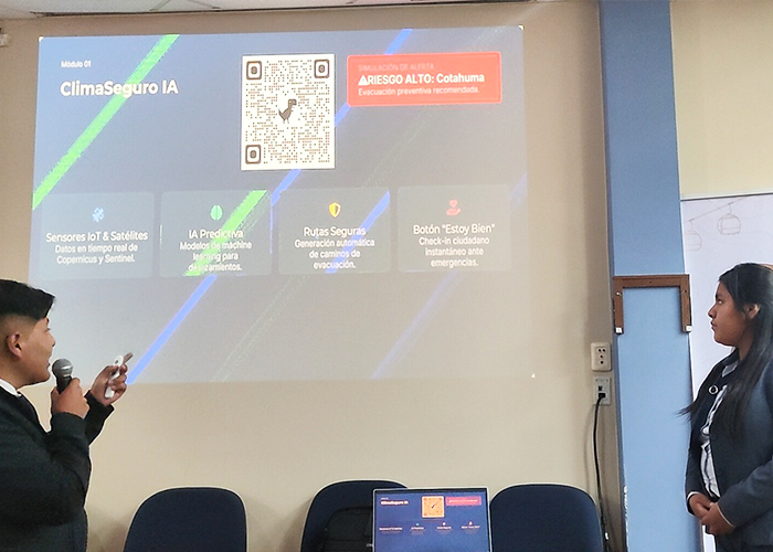 Juventud que transforma: Estudiantes de la UNANDES lideran propuestas tecnológicas en la Hackatón La Paz 2026