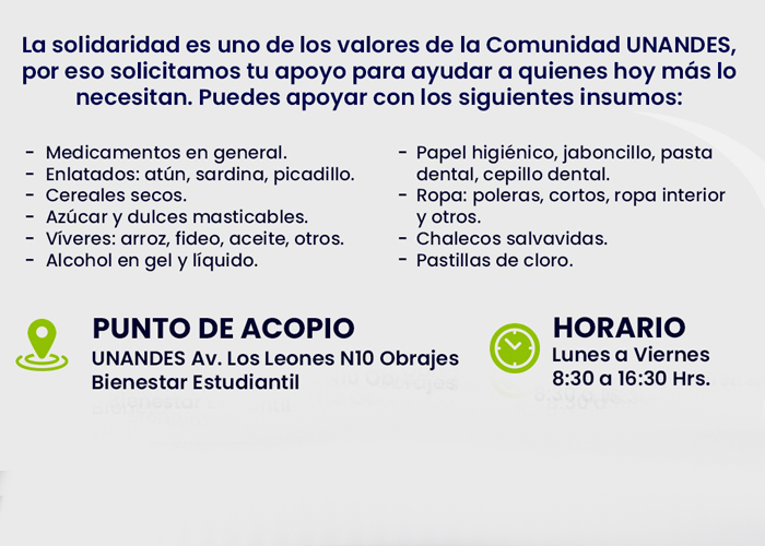 NECESITAMOS TU AYUDA Y CONOCEMOS TU CORAZÓN UNANDES